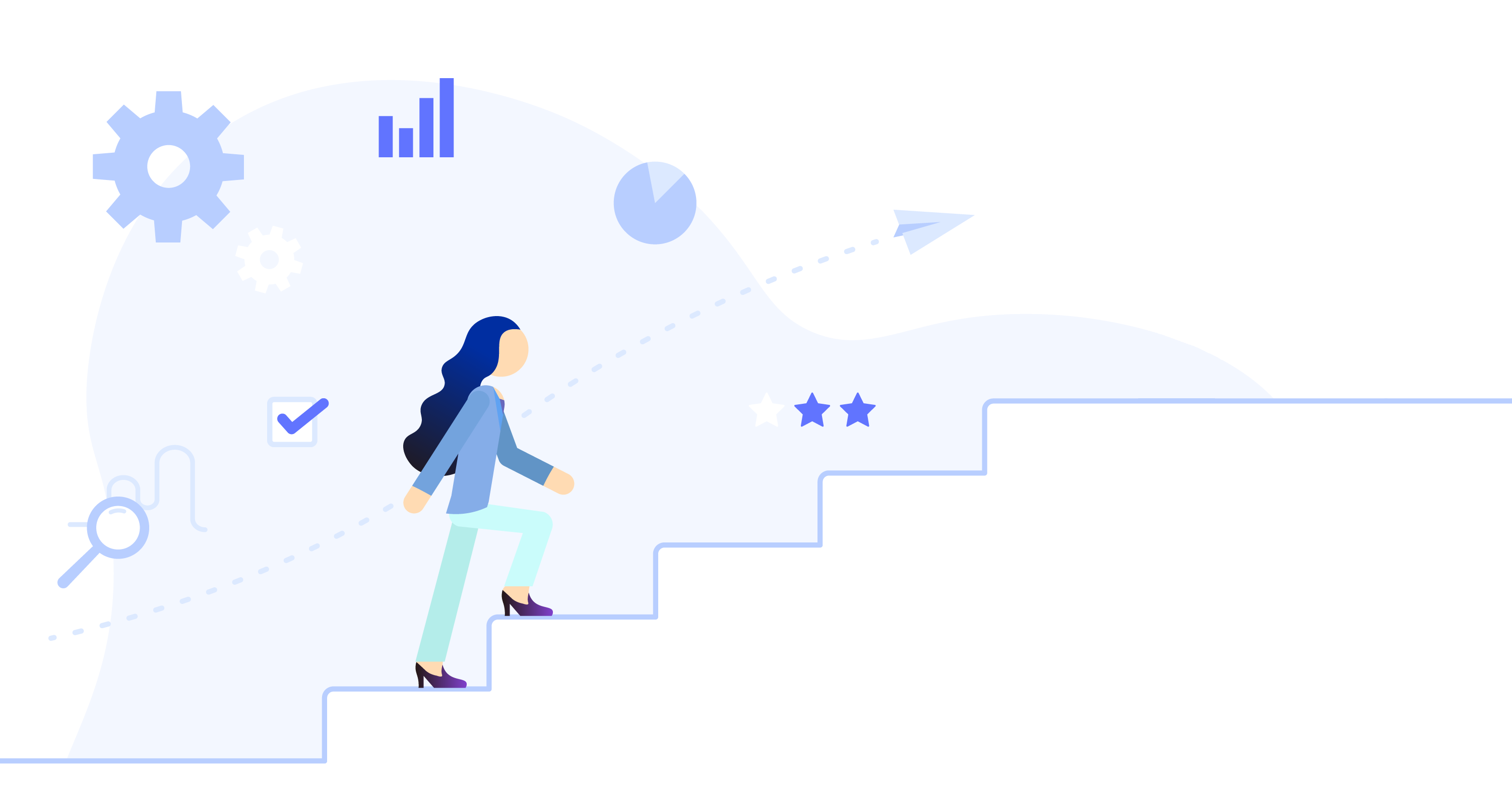 上を目指して進む人